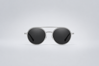 Plateado con lentes negras