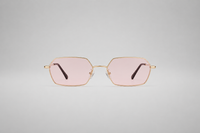Dorado con lentes rosa claro