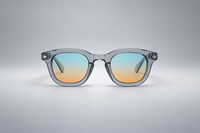Gris translúcido con lentes azul ámbar