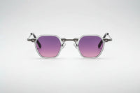 Transparente con lentes moradas